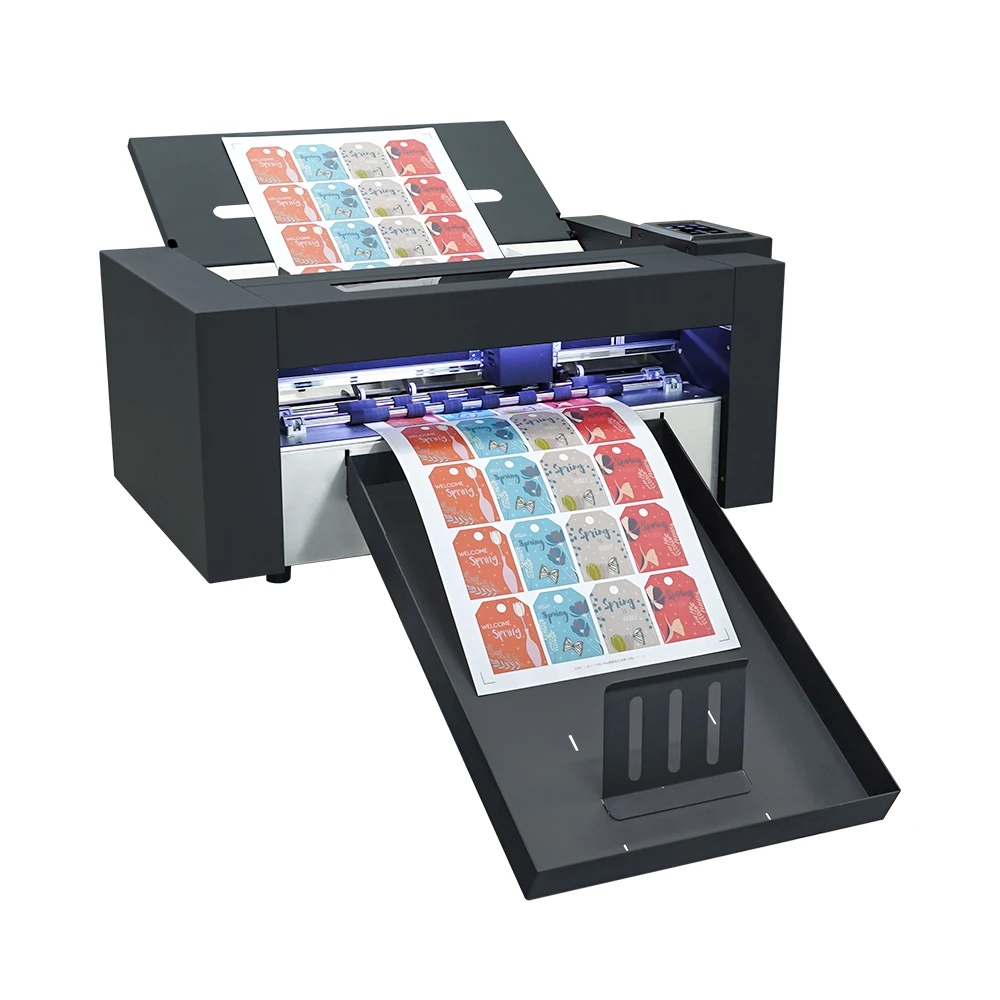 2024  Latest Automatic Feeding High Precision Cutting Machine CCD Camera Auto Contour Label Cutter