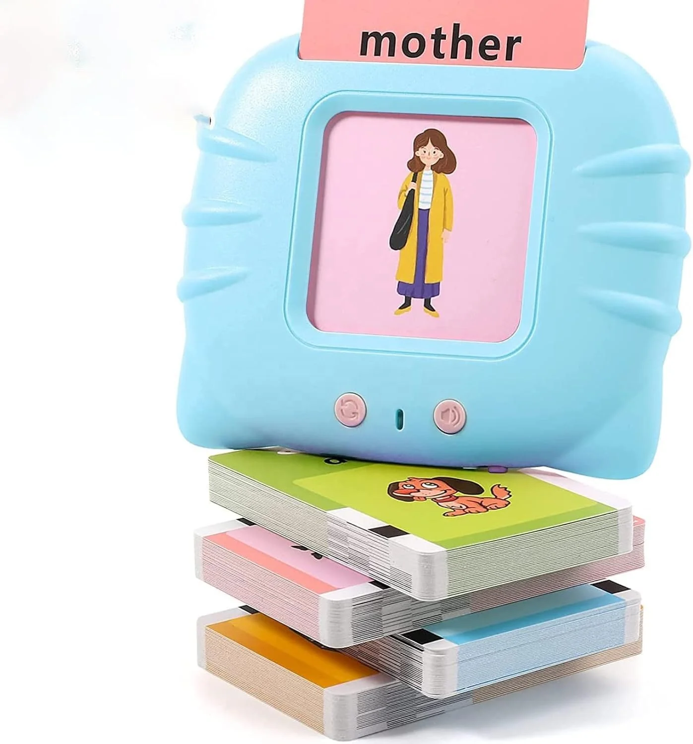 Bilingual Talking Flash Cards Kids Arabic and English Letters Speech Therapy Word Game Toy