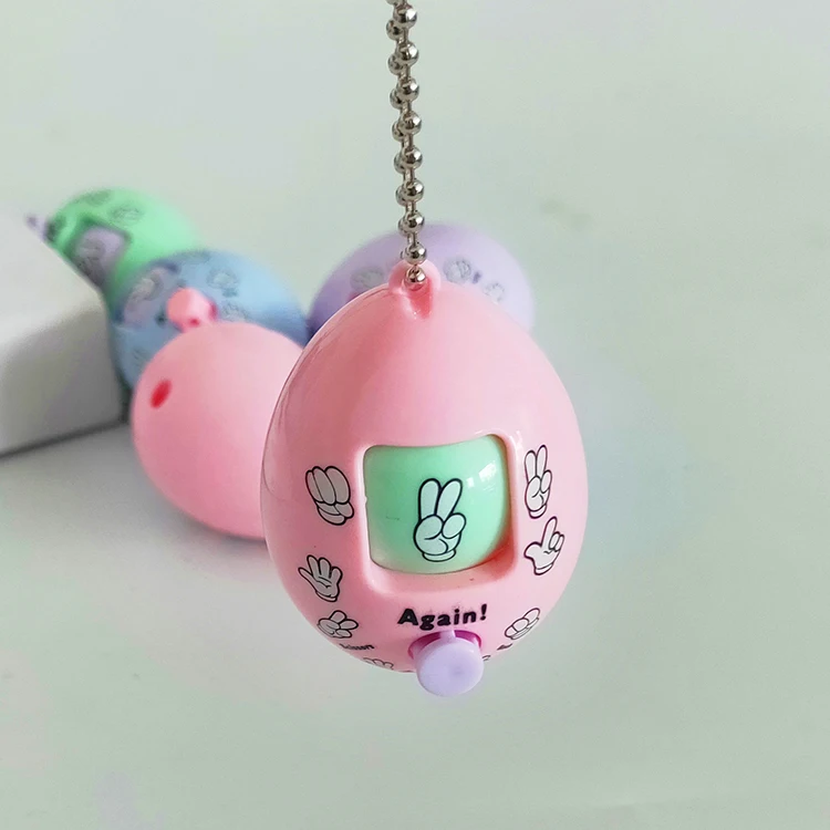 
2019 Toys plastic egg with chain kids education rock paper scissors guessing rps toys game mora toys 
