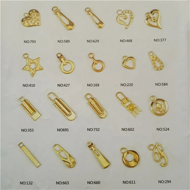 diamante rhinestone Christmas tree Leaf butterfly Skull cross cravat metal zipper slider puller pendant pull parts