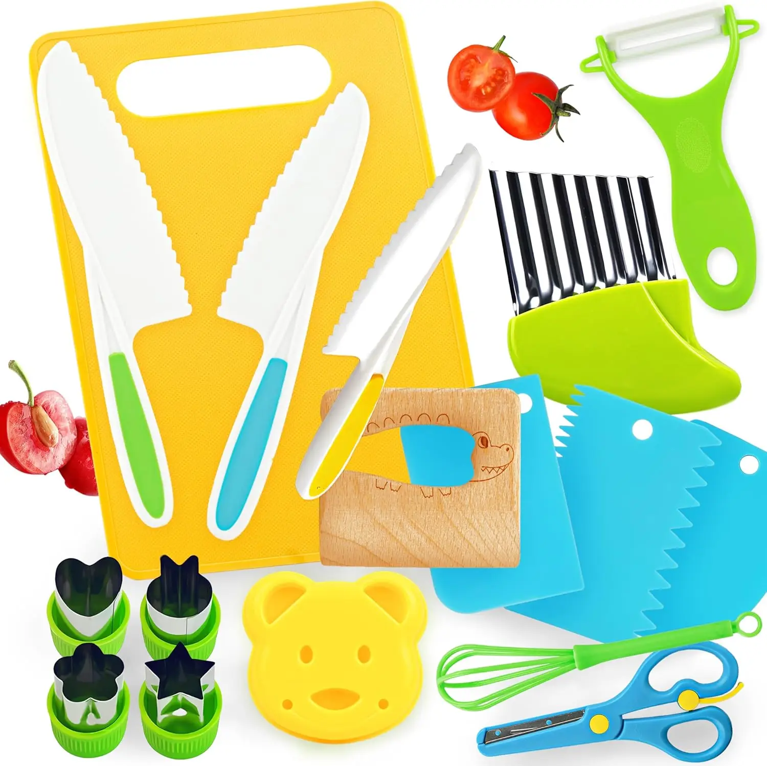 Toddler Real Cooking Cutting Safe Wooden Kid Knife Set Miniature Kitchen Set For Real Cooking