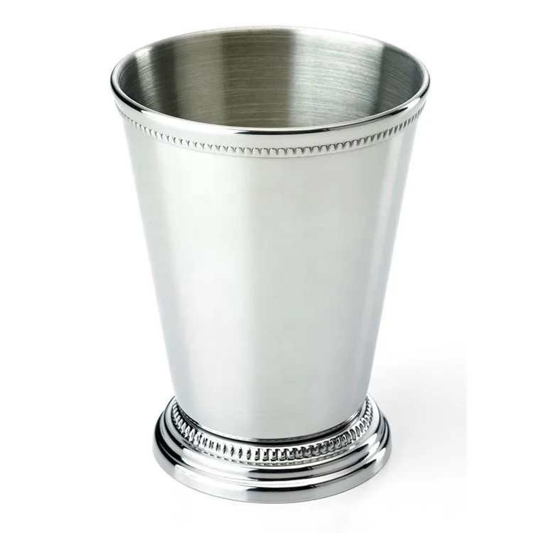 Custom Nickel Plated Beaded Trim Edging Cup 12 Oz Moscow Mule Mint Julep Cup