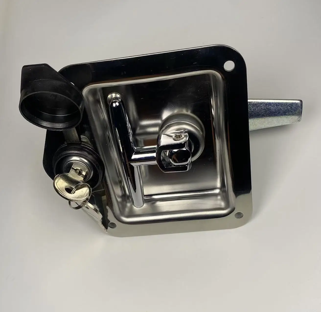 Flexible Stainless Steel Durable Lock Trailer Door Latch Trailer Folding T Compression Handle Locks Latches