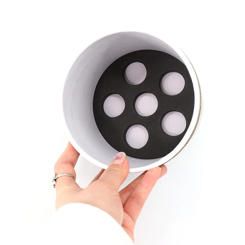 Custom Kraft Cardboard Tube Container Paper Tube With Eva Insert Protection For High Borosilicate Glass Tube With Cork Stopper