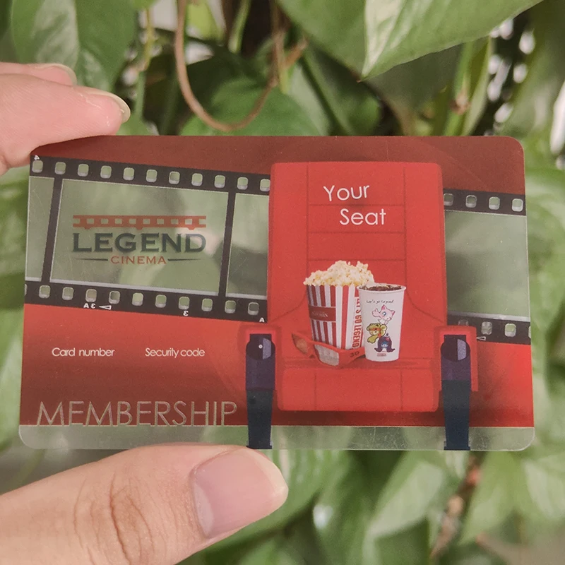 Custom Printing CR80 PVC Waterproof Transparent Plastic Visiting Point VIP Gift Business Card