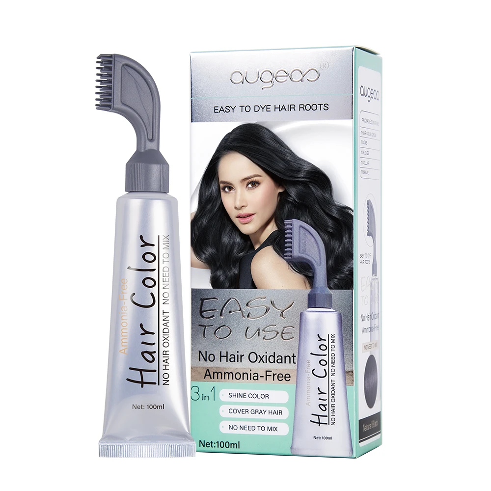 beauty product Black Wash White Ammonia free hair color cream without oxidant cover gray 100ml black hair dye shampoo cream