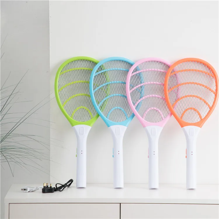 Китайская фабрика, портативная ракетка для уничтожения комаров, электронная мухобойка с зарядным устройством переменного тока