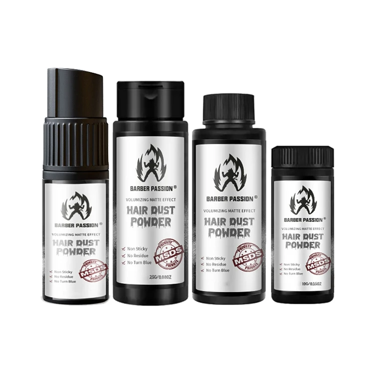 No residue No colors  leaves mattfying hair styling volume powder space x powder private label for hair men