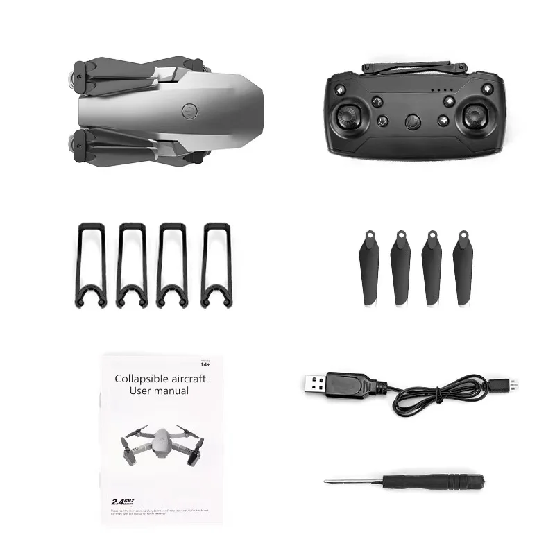 silver Wide Angle Professional Wifi 5g Drone Rc Quadcopter Foldable Hd Adjustment fold Camera Drones