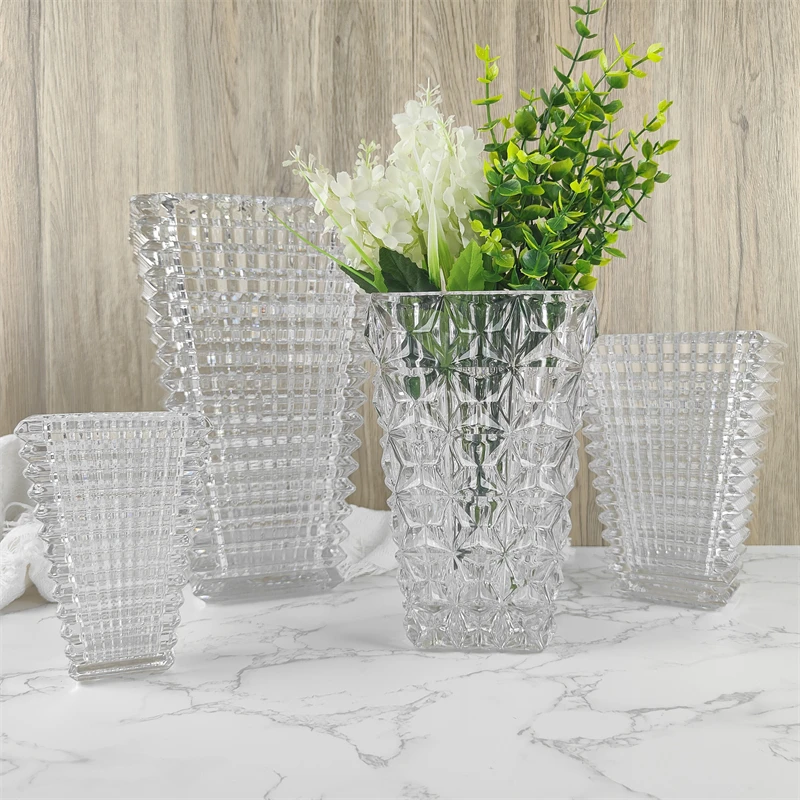 Wholesale Custom Modern Minimalist Clear Flower Glass Vases for Home