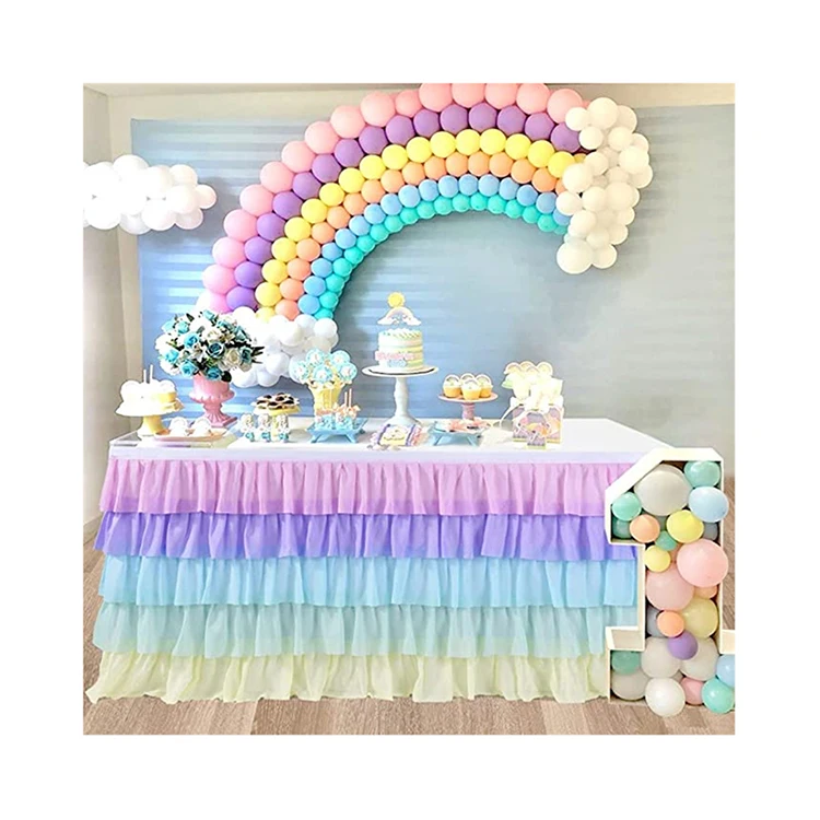 New mermaid tablecloth birthday party table chair decorative table skirt