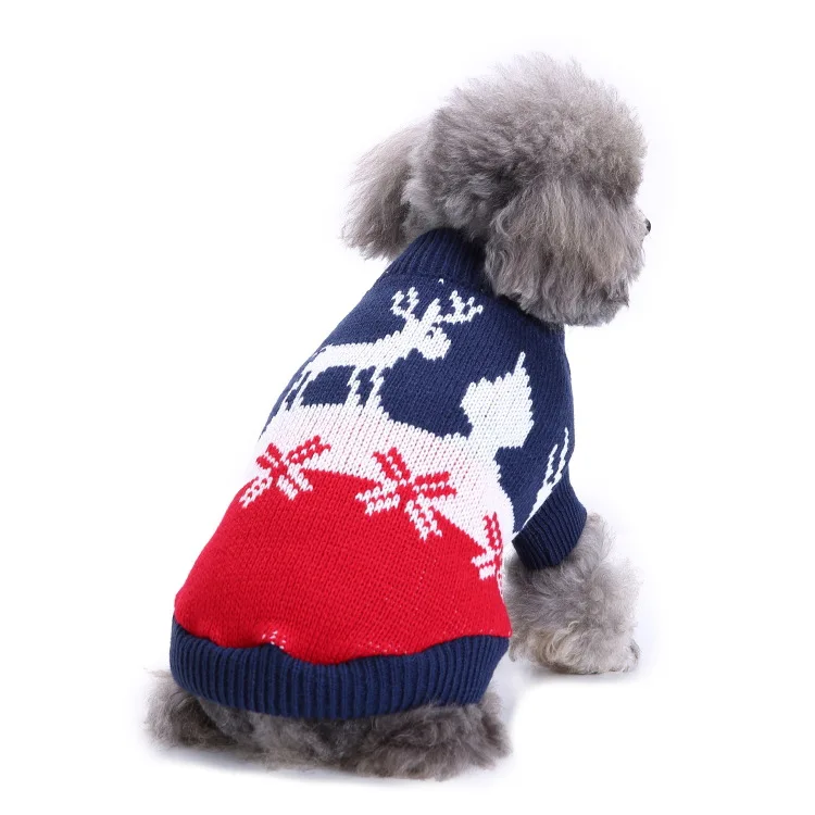 Multiple Colour Pet Clothes Winter Dog Sweater Accessories Custom Christmas Knitting Sweater Patterns