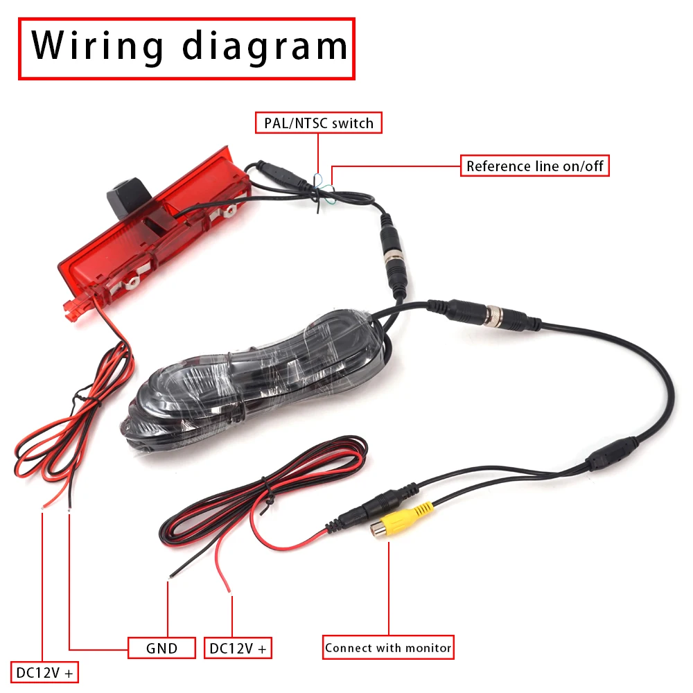 Used For VW Caddy 2003-2015 Car Brake Light Reverse Backup Camera Used as a Reversing Aid