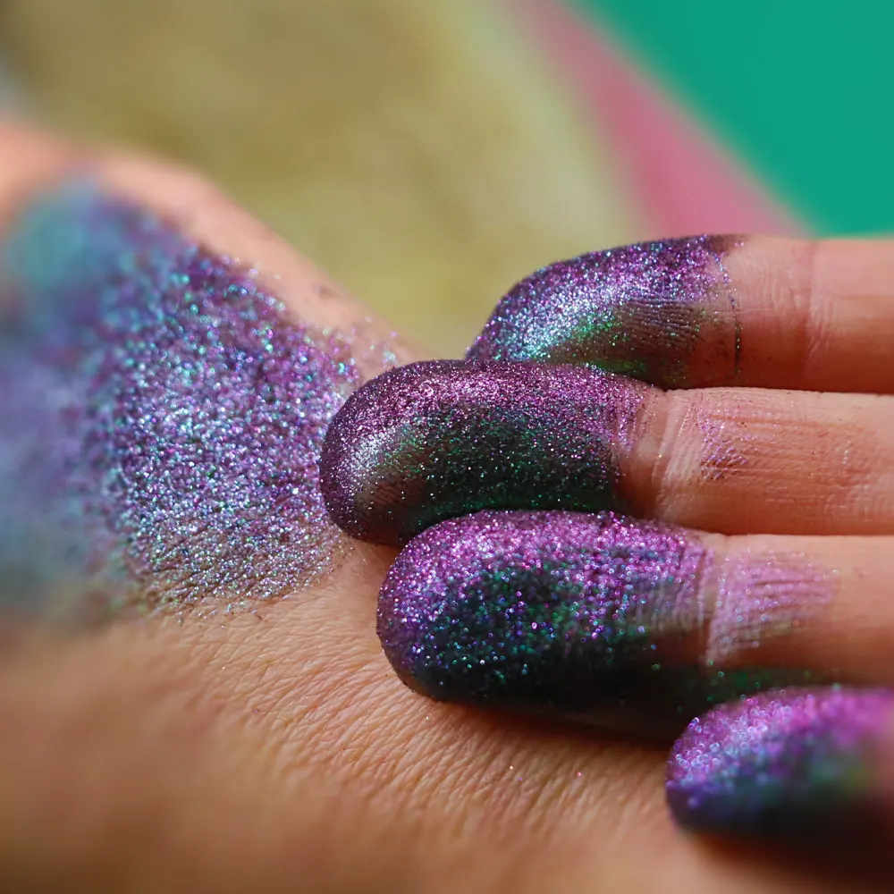 Cosmetics Highly aurora colorshift  chameleon pigmented eyeshadow Loose Glitter Chameleon Powder