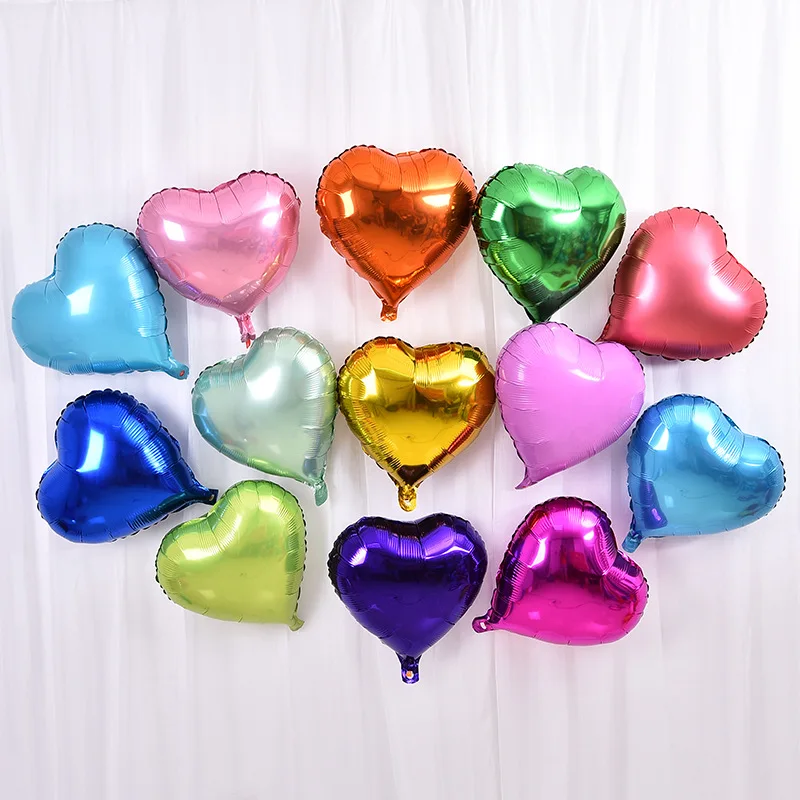 Popular New Designed can customized 18 inch gradient foil helium heart balloon for wedding party supplies