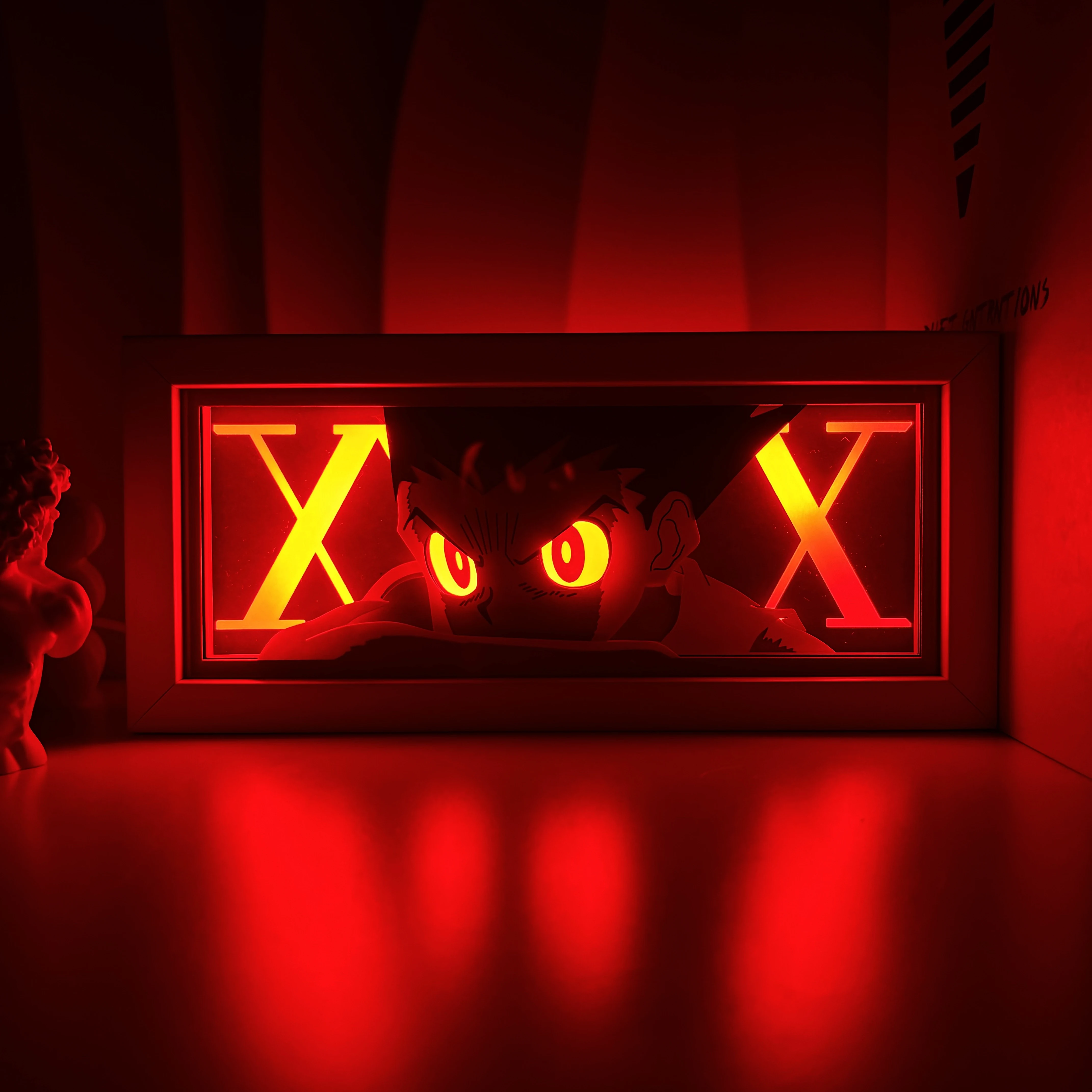 Custom Demon Slayer 3D Led Anime Shadow Lamp Night Light Laser One Pieces Carving Paper Lamp Room Decoration for Party and Gift