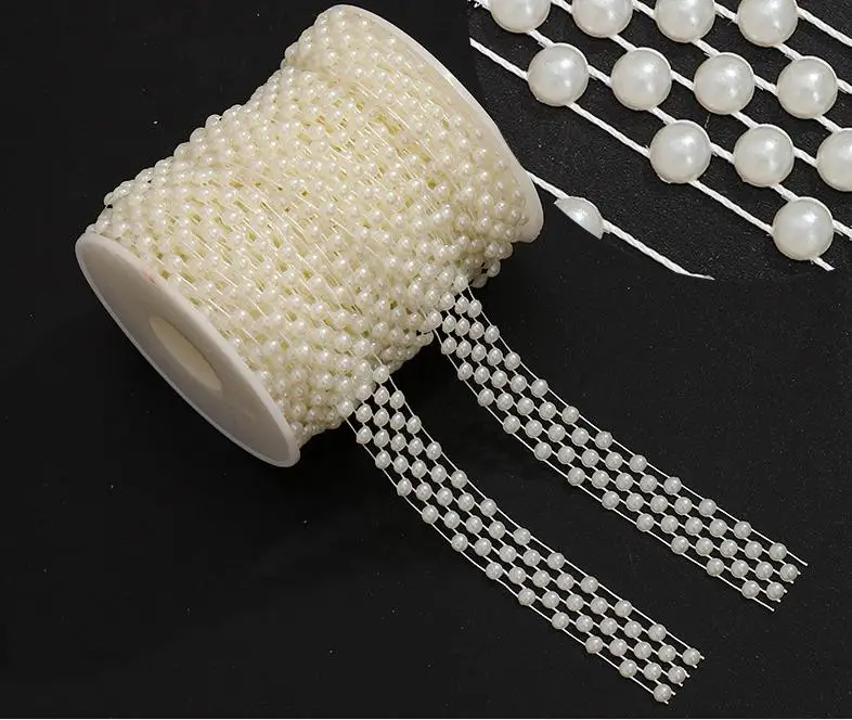 JC New Pearl Chains Wholesale White Ivory Imitation ABS Beads for Jewelry Wedding Cloth Making Necklace Accessories