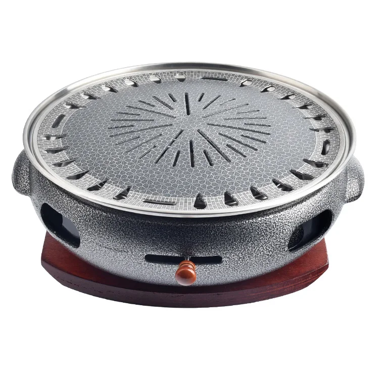Korean Barbecue Oven Grilled Stone Pan Cast Iron BBQ Charcoal Grill Stove Oven