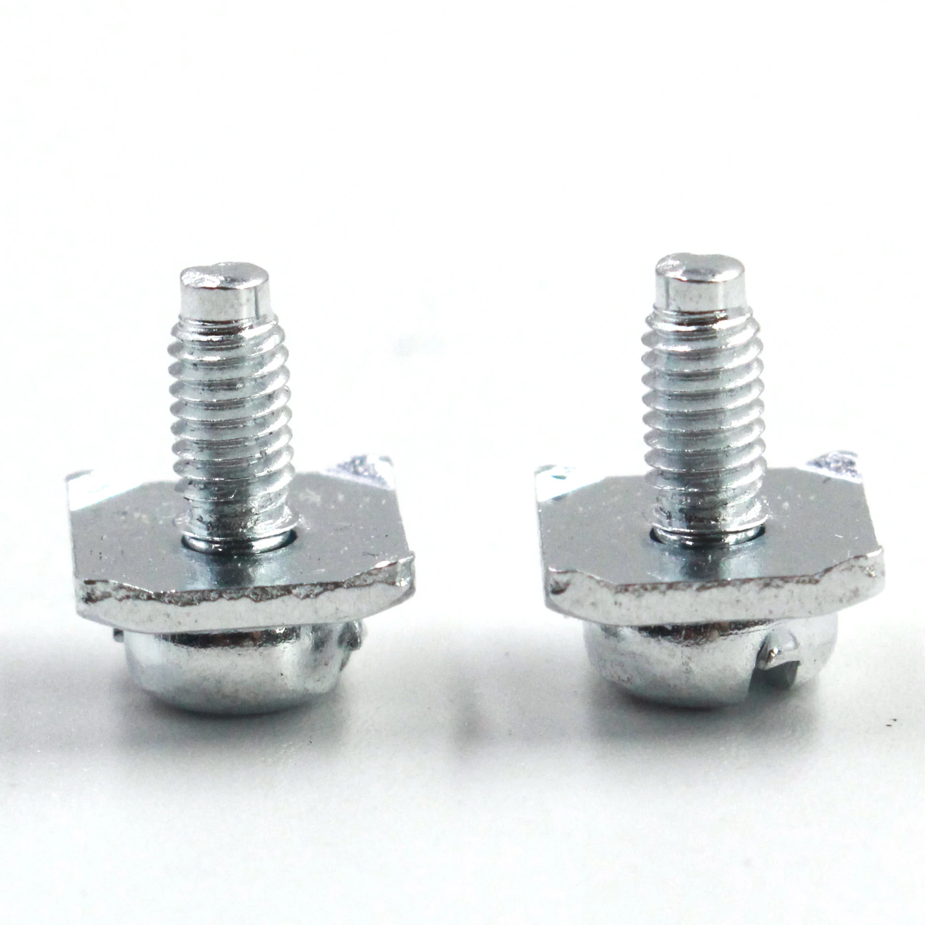 slot pan head screw carbon steel nickel plated square washer terminal screw for switch