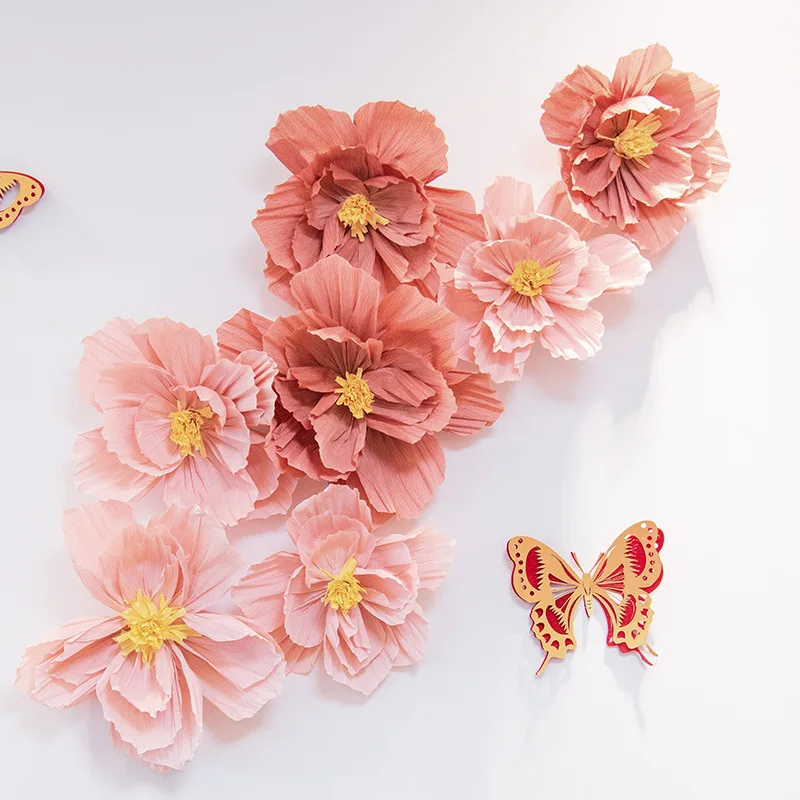 High Quality Handmade Paper Flowers Wedding Stage Road Guidance Silk Flower Wedding Scene Layout