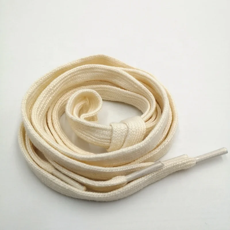 Multi Colored Soft Flat Tubular Braided Board Sneaker Shoe Laces Cotton Flat 8mm Shoelaces