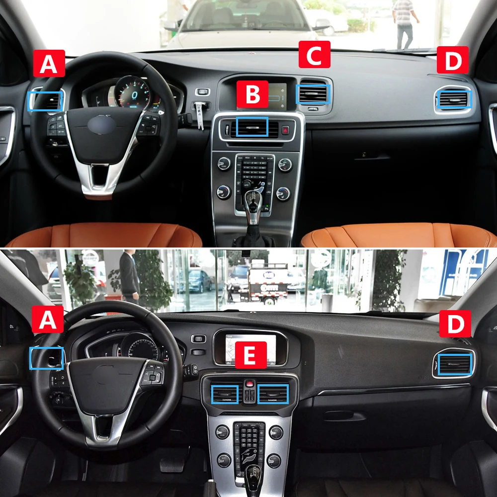 Car Front Air Conditioning AC Vent Grille Outlet Slider Tab Clip Repair Kit For Volvo S60 V60 V40 2011 2012 2013 2014 2015 2016
