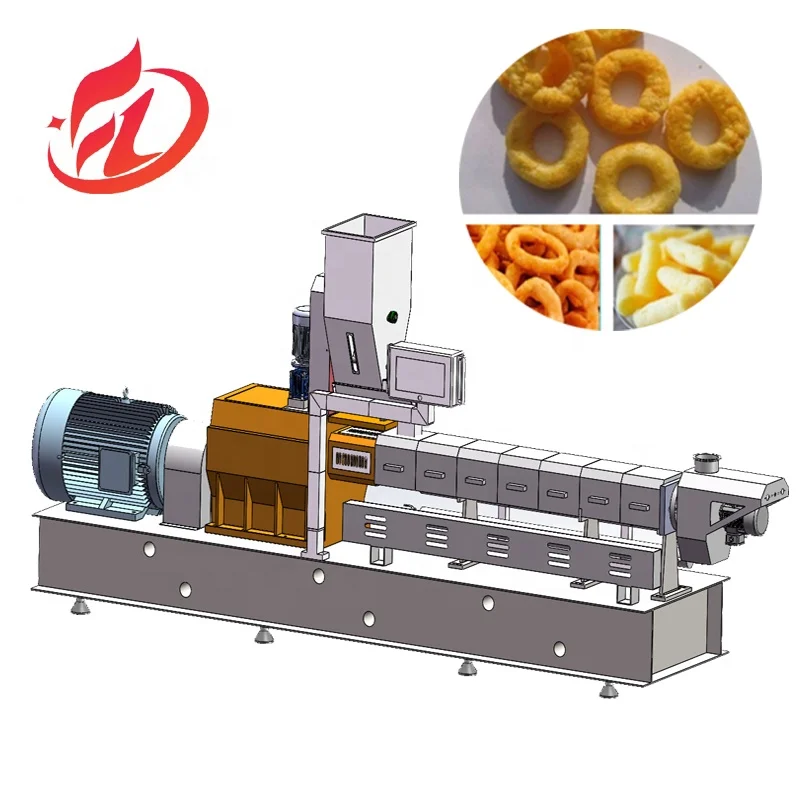 Automatic puff corn snack rice making extruder machine
