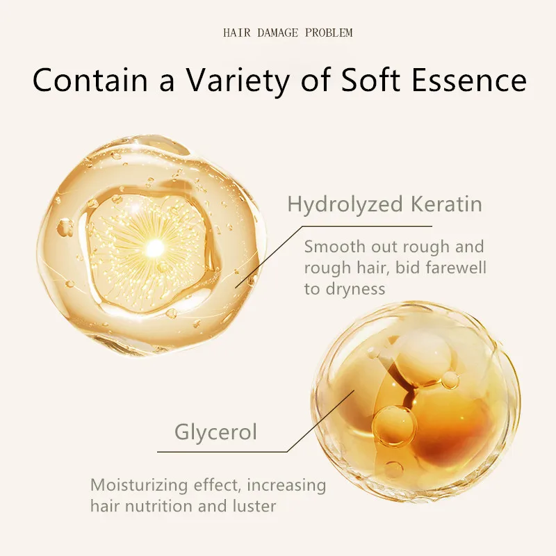 HANBOLI Soft Protein Cream Dyed Scalded Damaged Hair Care Dau xa toc Repair Smooth Hair Mask Deep Care Hair Conditioner