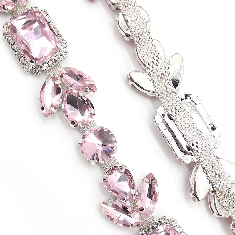 Wholesale Rhinestones Crystal Pearl Chain Trim With Cup Trimming Rhinestones For Accessories