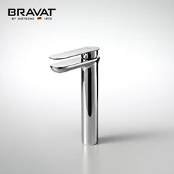Bravat High Quality Deck Mounted Bathroom Basin Faucets Sink Mixer Tap Washroom Taps Brass Faucet High Neck Basin Mixer Tap