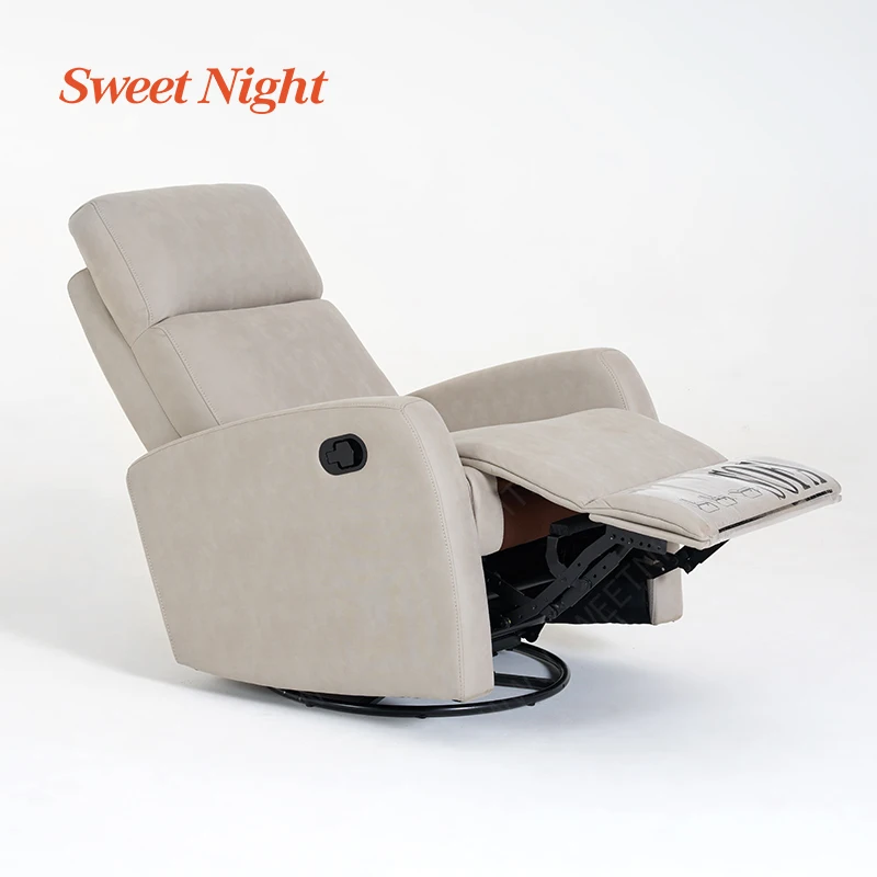 Nordic Fabric Upholstered Living Room Reclining Massage Lounge Adjustable Manual Sofa Electronic Recliner Armchairs