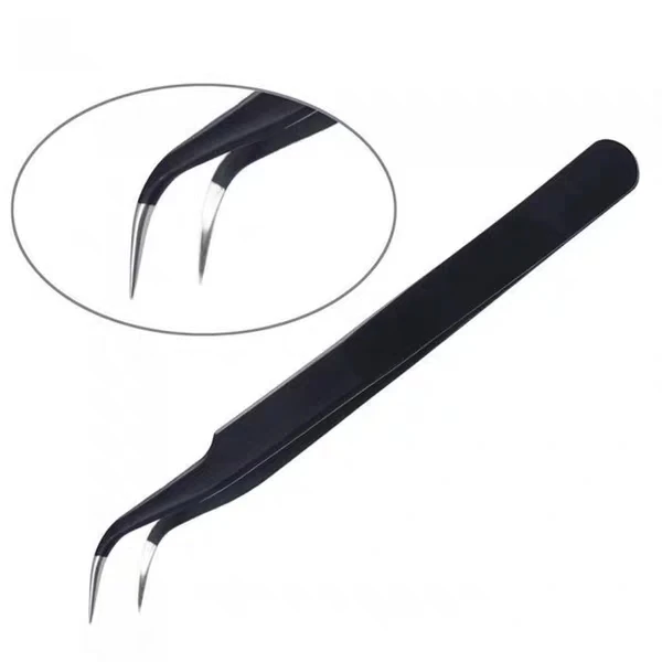 precision rubber tipped stainless steel anti-static tweezer sets esd tweezers series for computer repair tools