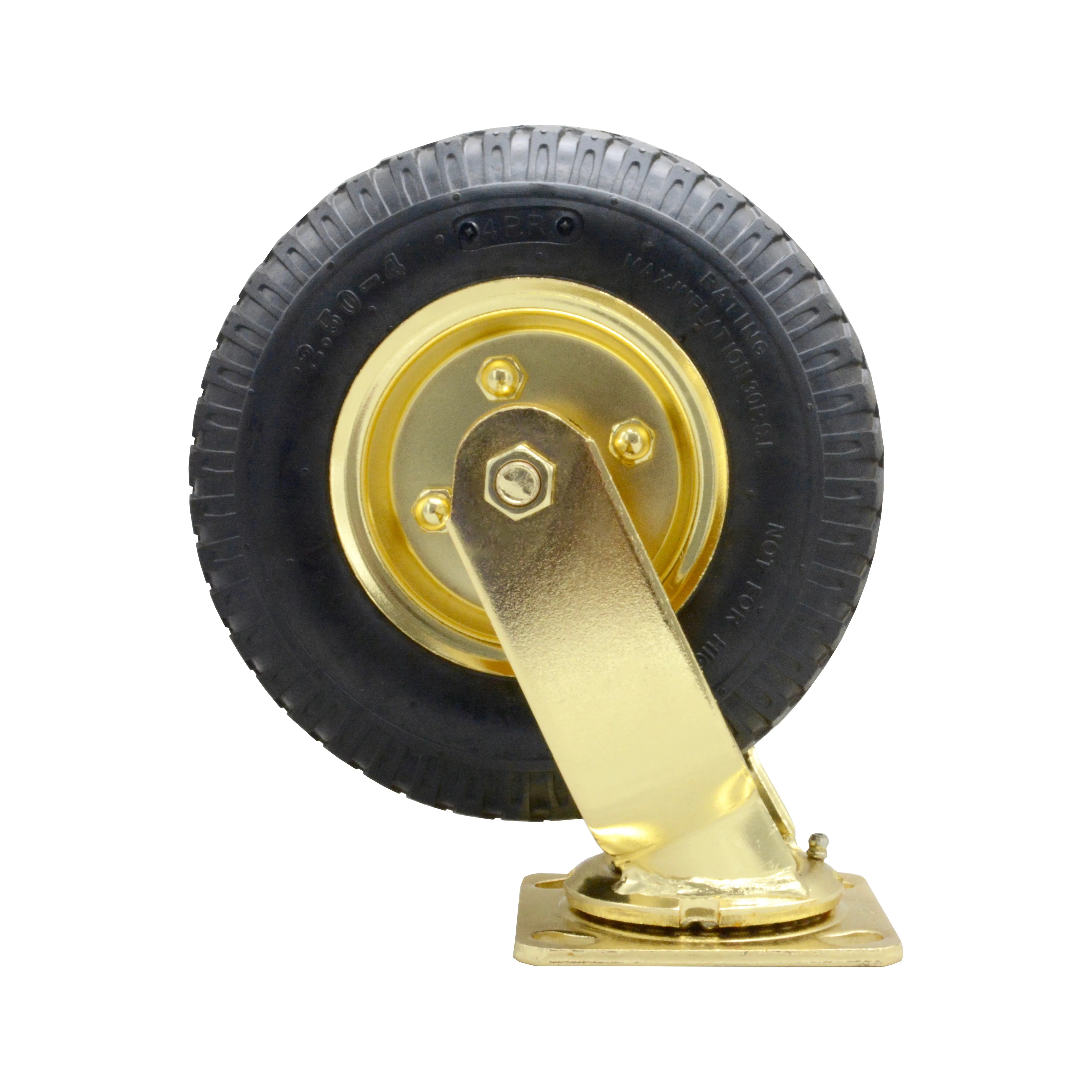 SS gold color hotel luggage cart wheels gold hotel wheel caster wheels