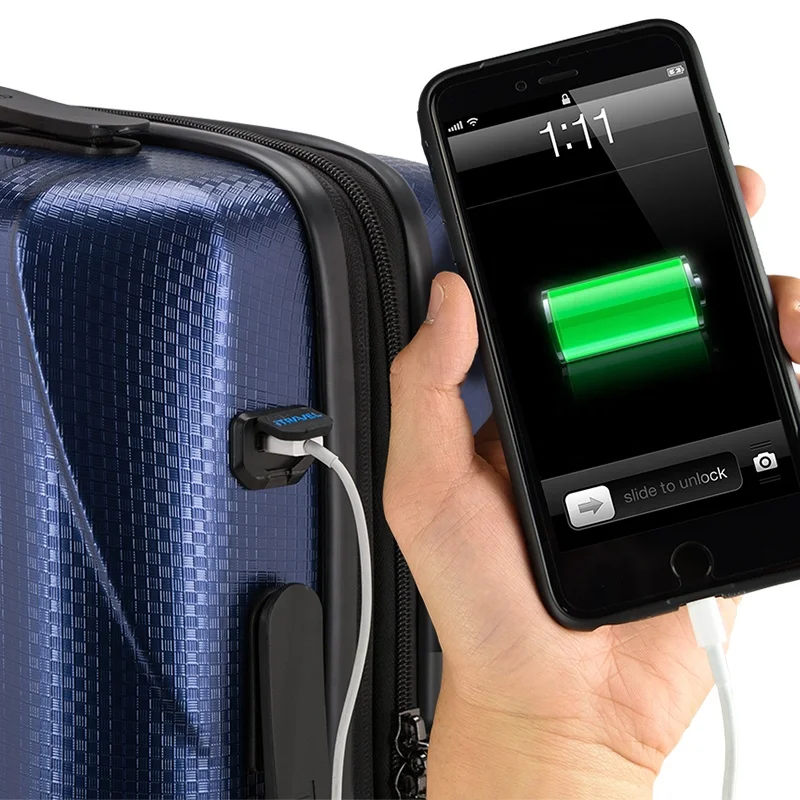 
2020 Hot selling trolley luggage high quality trolley suitcase PET material luggage sets 