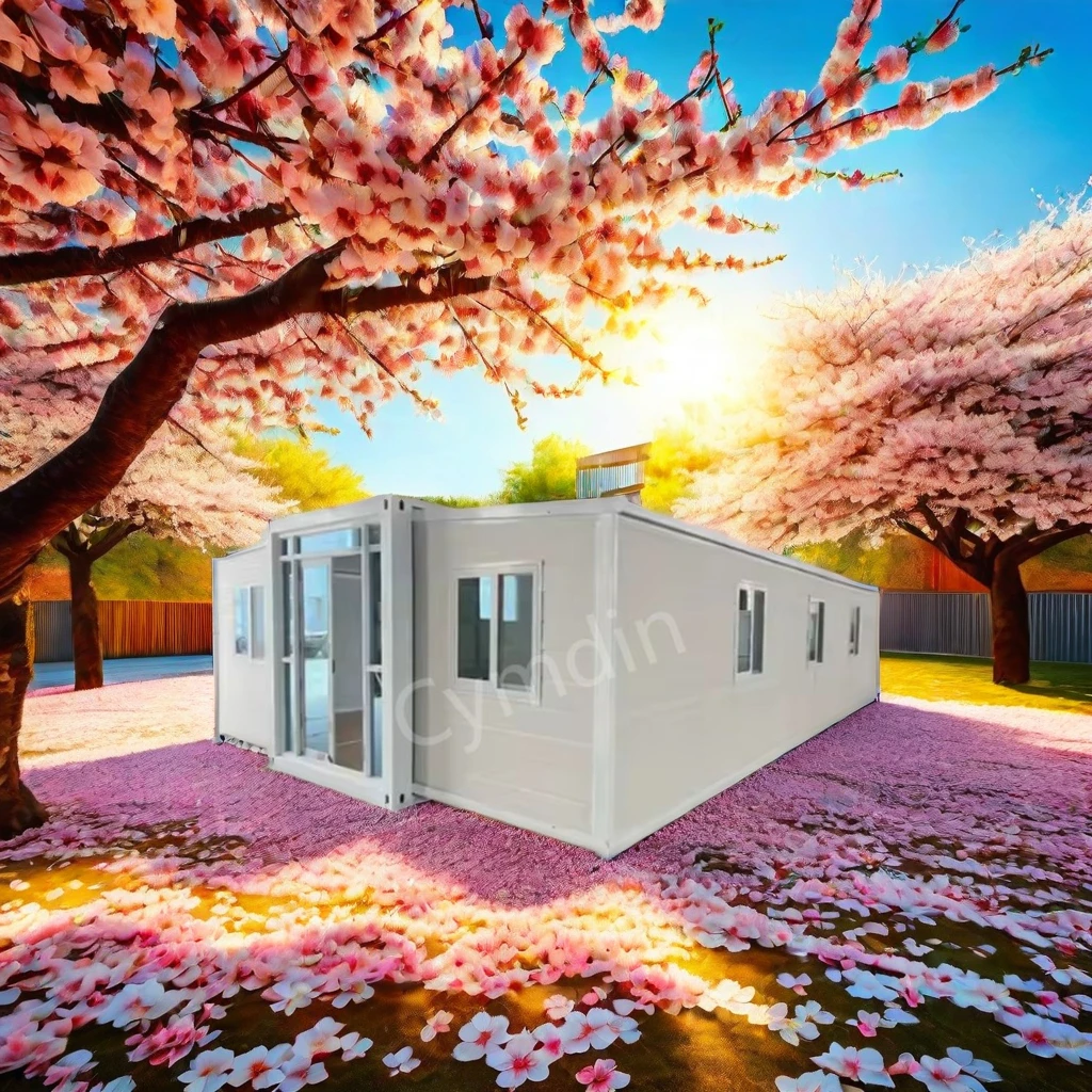 Cymdin Portable Double-Wing Folding Container House with Three Rooms for Temporary Living Solutions
