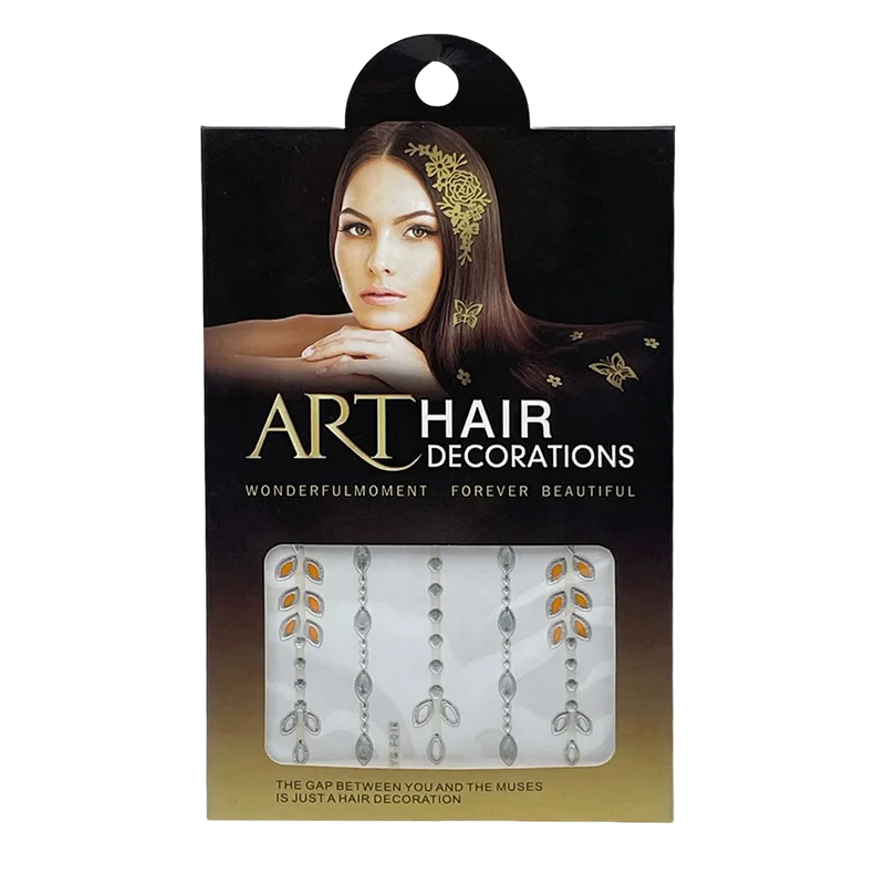 Wonderfulmonemt Forever Beautiful Art  Hair Decorations metal stone hair hot stamping process crystal hair diamond stickers