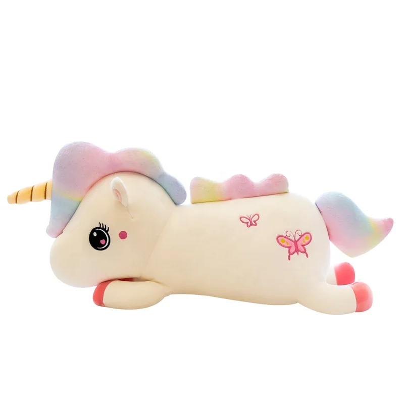 Hot Wholesale Custom Stuffed Soft Cute Lovely Cartoon Birthday Gifts Children Animal Dressing Unicorn Plush Toy Doll Skin