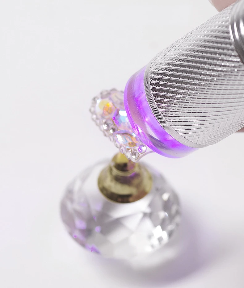 Mini UV LED Nail Lamp Fast Drying French Nail Portable Silicone Nail Press Light Manicure Salon Press Flashlight Tool