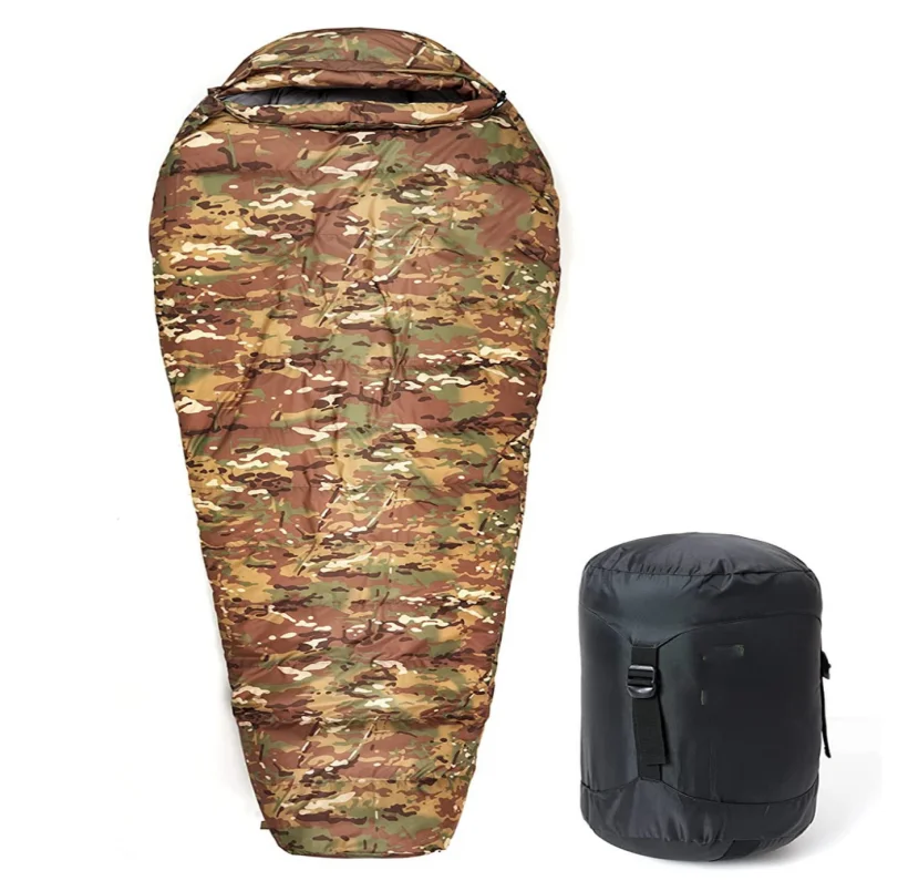 Water Resistant Breathable Cold Weather Winter Camouflage Down Mummy  Sleeping Bag for -13 to 0 to 23 degree