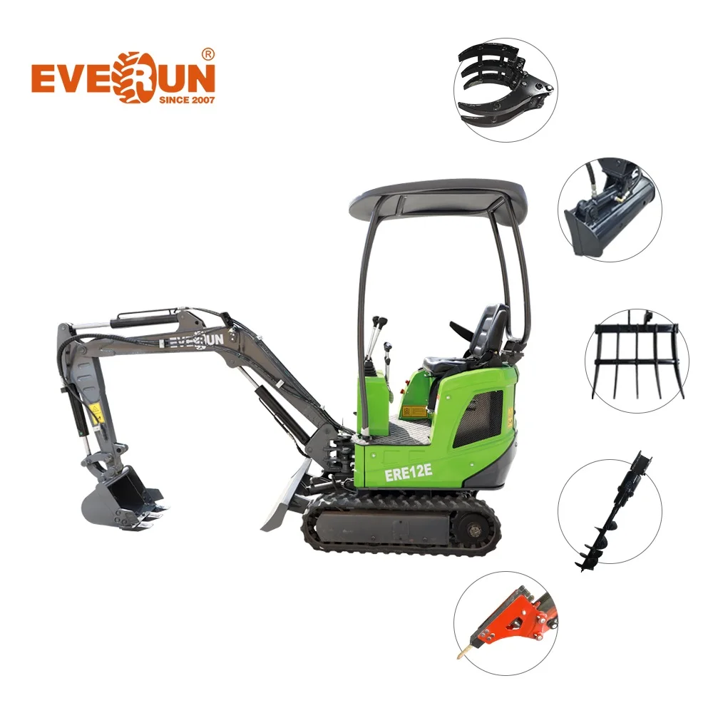 EVERUN ERE12E New Arrivals roller track bottom down pad for rubber a multifunction  mini electric excavator
