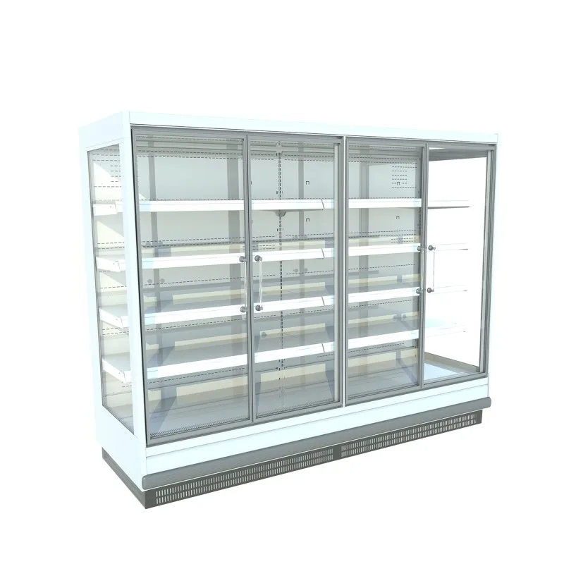 Commercial vertical high quality glass door beverage energy-saving display cabinet freezer for supermarket