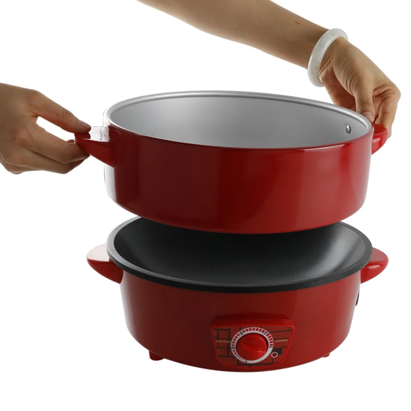 Wholesale Chinese auto non-stick stainless steel electric cooking pot wok pan with lid