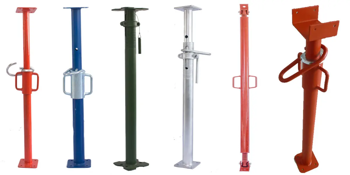 3m or 4m or 5m hot dip galvanized construction props adjustable steel jack for concrete support