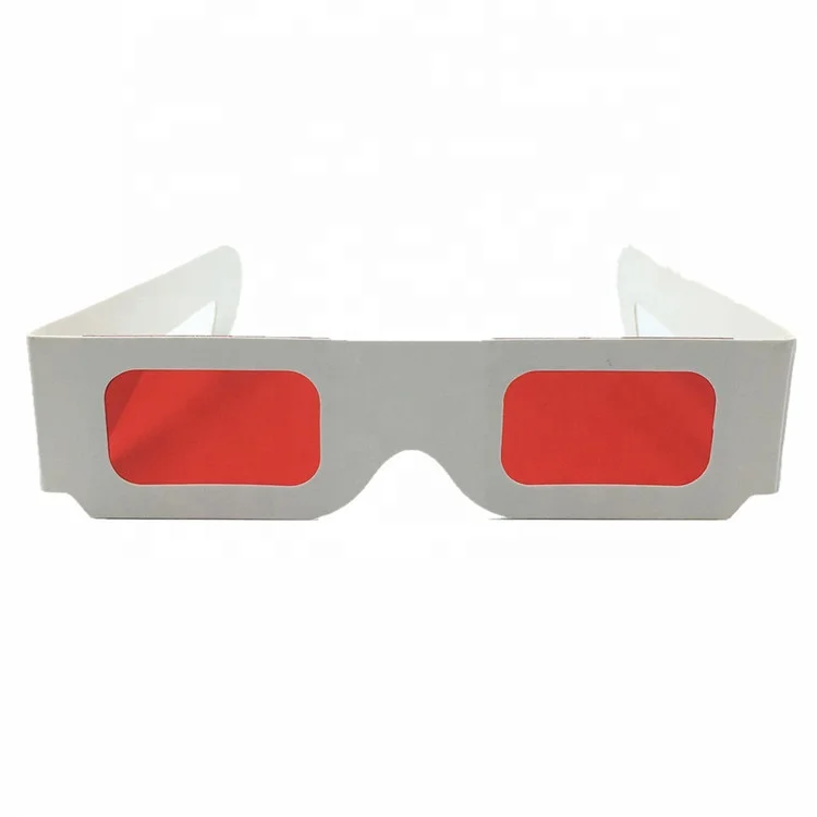 
Disposable Cheap Red Lens Paper 3D Glasses 