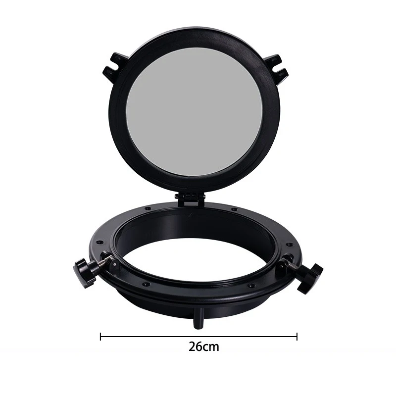 Anti impact plastic tempered glass is used as an escape window for RVs, speedboats, cruise ships, and other vessels