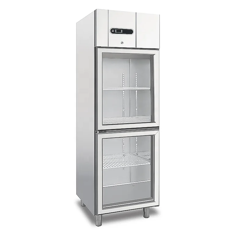 500L Glass Door Commercial  Refrigerator Hotel Restaurant Kitchen Vertical Fridge Upright Freezer