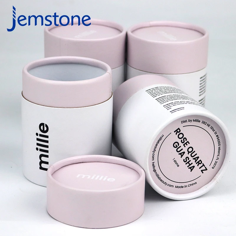 Custom Logo Recyclable Round Water Glass Thermos Bottle Packaging Kraft Paper Cylindrical Tube Boxes