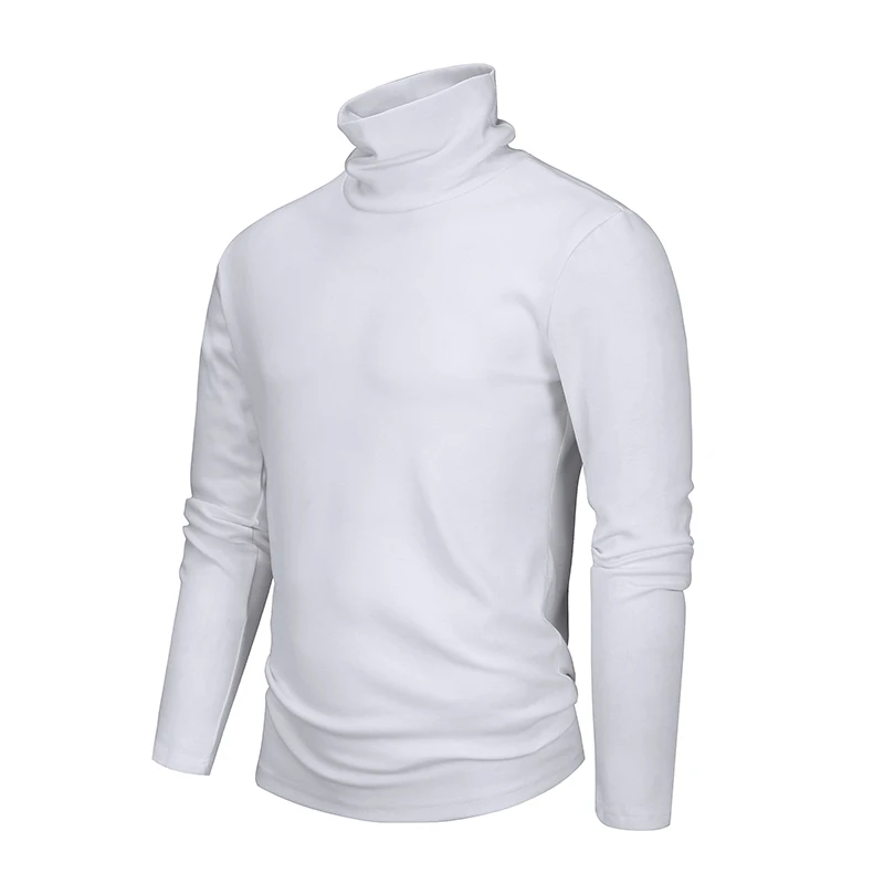 New arrival custom design pullover stretchy high turtle neck long sleeve men turtleneck shirt