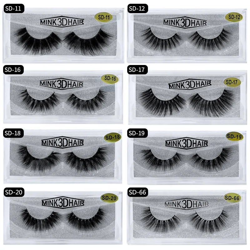 Vegan Cruelty Free Full Strip Mink Lashes 3d Natural False Eyelash Wholesale Synthetic Eyelashes With Box