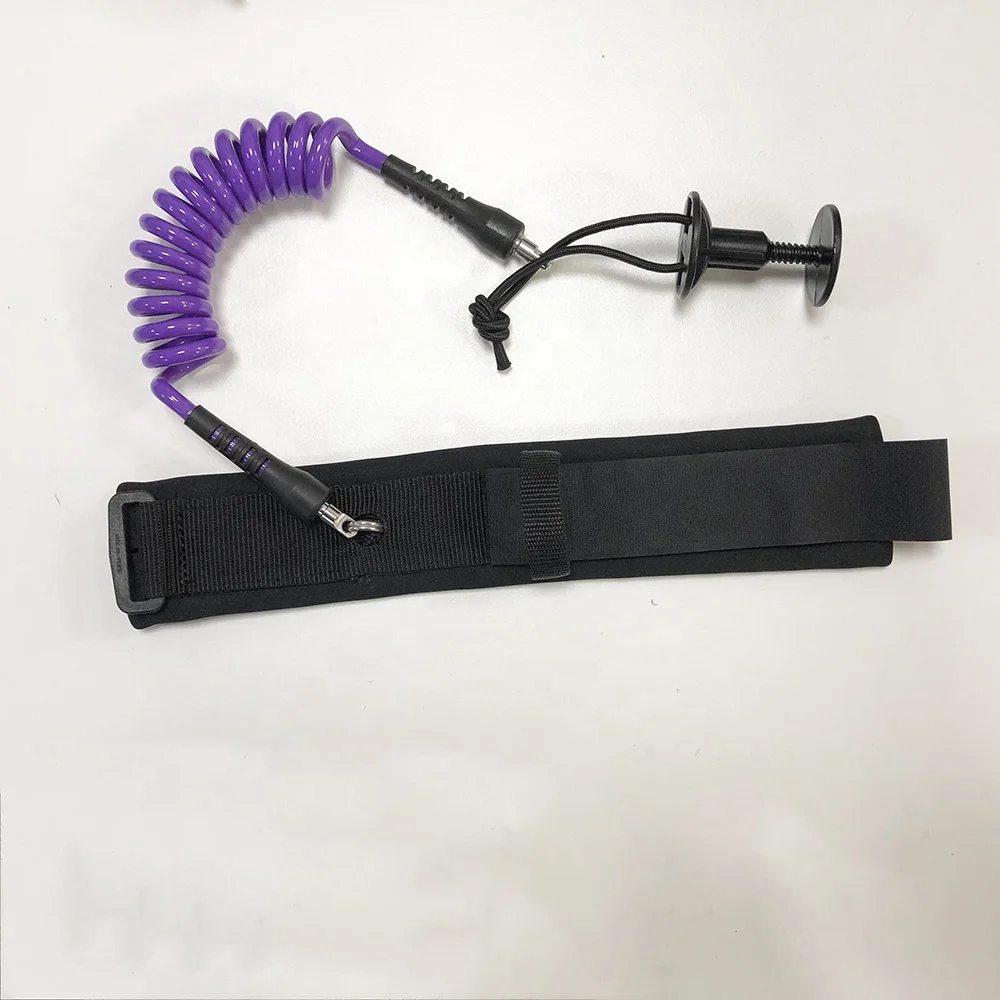 SR Surf Paddleboard Paddle Leash SUP Surfing Board Coiled Ankle Foot Leg Rope